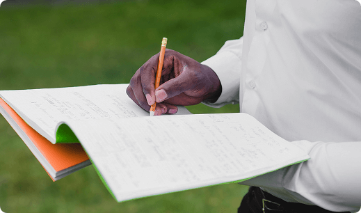 Students reading together in the library